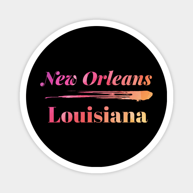 New Orleans Louisiana Low Poly Magnet by Queen 1120